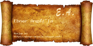 Ebner Angéla névjegykártya